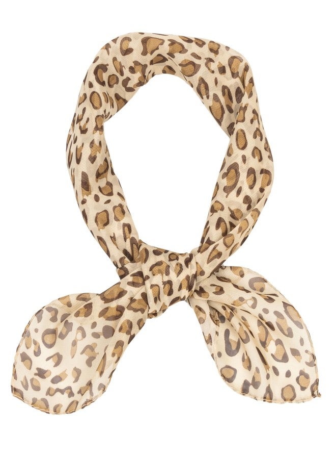 OVOY Women Leopard Scarf Lightweight Chiffon Square Scarf for Spring Summer Season Neck Scarves Leopard Accessory for Women - Image 1